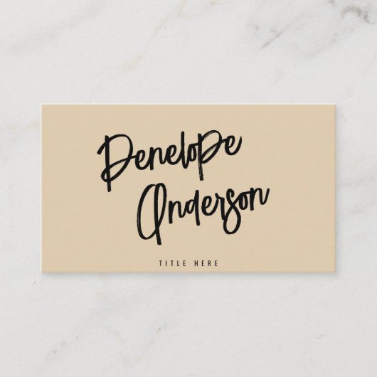 Carte De Visite Elégant Boho Cream QR Code Moderne Unique Design (Devant)