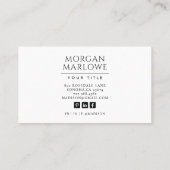 Carte De Visite Élégant Boho Fleur sauvage Botanique Floral (Dos)