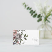 Carte De Visite Élégant Boho Floral Botanical Professionnel (Debout devant)
