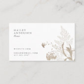 Carte De Visite Elégant Boho Floral Moderne (Dos)