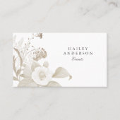 Carte De Visite Elégant Boho Floral Moderne (Devant)