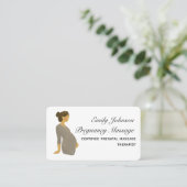 Carte De Visite Élégant Boho Grossesse Thérapeute de Massage Préna (Debout devant)