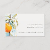 Carte De Visite Elégant Boho moderne Abstrait Sketchy Orange Garde (Dos)