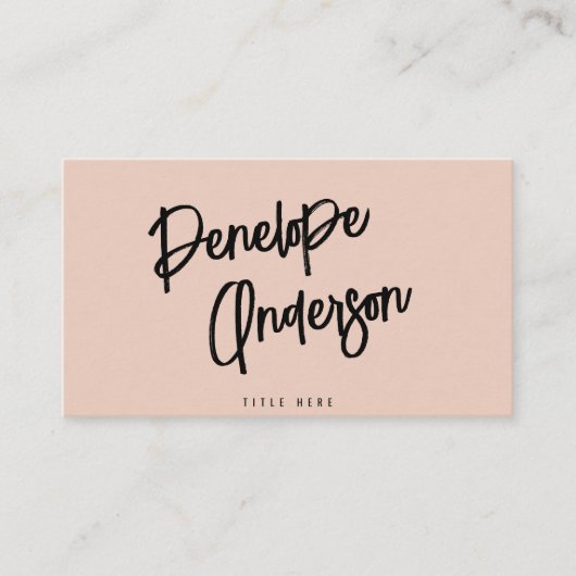 Carte De Visite Elégant Boho Pale Rose QR Code Moderne Unique Fill (Devant)