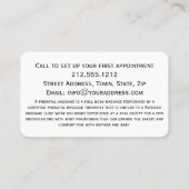 Carte De Visite Elégant Boho Thérapeute de Massage Prénatal QR Cod (Dos)