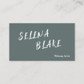 Carte De Visite Elégant Boho vert - tendance chic esthétique (Devant)
