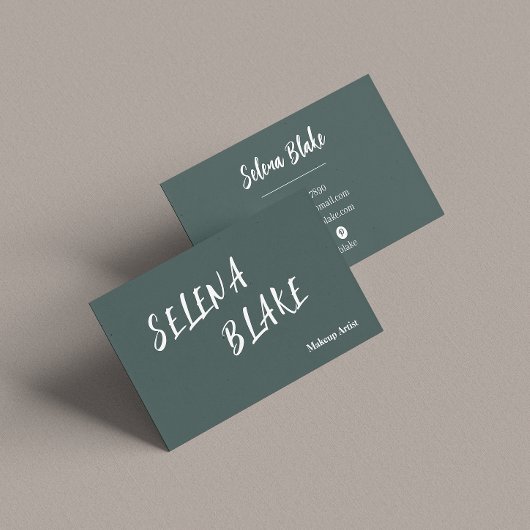Carte De Visite Elégant Boho vert - tendance chic esthétique