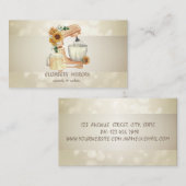 Carte De Visite Elégant Bokeh, Bande, Fleurs de soleil mélangeurs (Devant / Derrière)