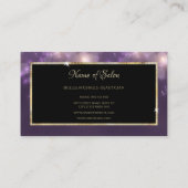 Carte De Visite Elégant Bokeh Bokeh Salon noir et or (Dos)