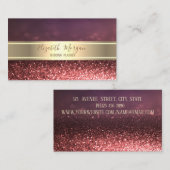 Carte De Visite Elégant Bokeh de Parties scintillant professionnel (Devant / Derrière)