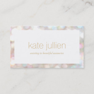 Carte De Visite Elegant Bokeh Event and Beauty Stylist