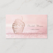 Carte De Visite Élégant Bokeh Gâteaux, Cupcake (Devant)