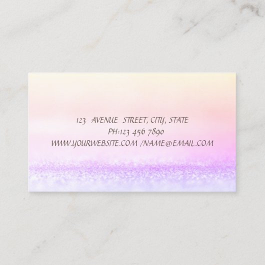 Carte De Visite Élégant Bokeh Gâteaux Moderne (Dos)