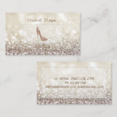 Carte De Visite Élégant, Bokeh Glittery, talons hauts (Devant / Derrière)