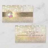 Carte De Visite Élégant Bokeh Machine à coudre Chat (Devant / Derrière)