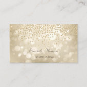 Carte De Visite Elégant Bokeh moderne, Diamants d'or (Devant)