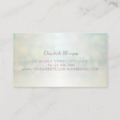 Carte De Visite Élégant Bokeh Moderne Professionnel (Dos)