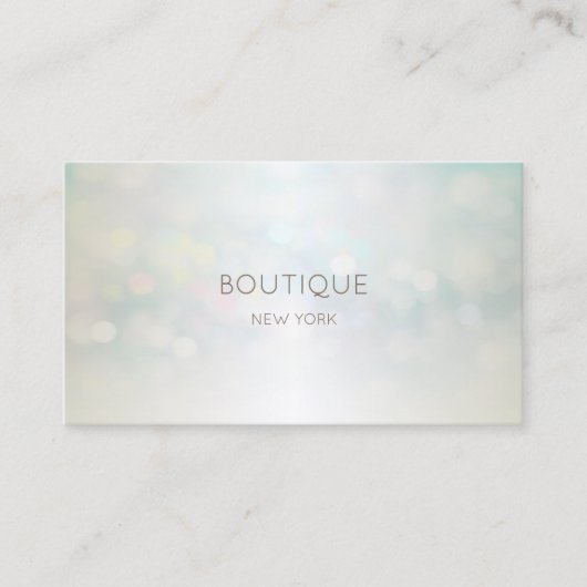 Carte De Visite Élégant Bokeh Moderne Professionnel (Devant)