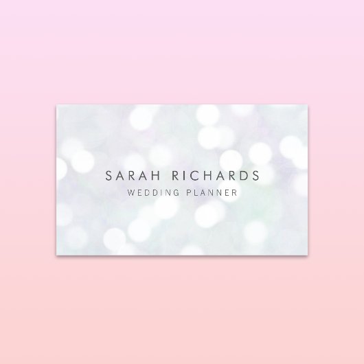Carte De Visite Elegant Bokeh Motif Event Planner