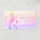 Carte De Visite Elégant Bokeh Ombre Girl Silhouette moderne Bokeh (Devant)