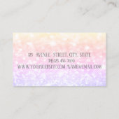 Carte De Visite Élégant Bokeh Ombre moderne (Dos)