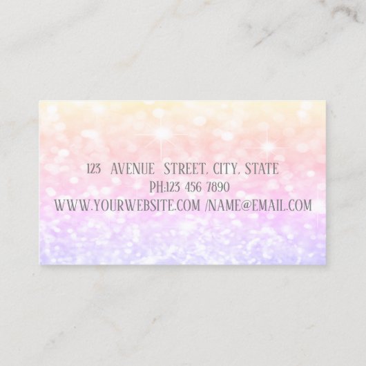 Carte De Visite Élégant Bokeh Ombre moderne (Dos)