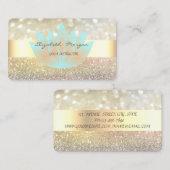 Carte De Visite Elégant Bokeh Stripe, Lotus (Devant / Derrière)