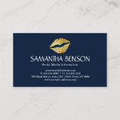 Carte De Visite Élégant Bonjour Belle maquilleuse Artiste (Dos)