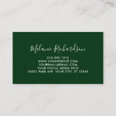 Carte De Visite Élégant Botanique Moderne Lierre Sauge Fougères Ve (Dos)