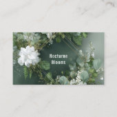 Carte De Visite Elégant Botanique Verdure Sage Vert & Or (Devant)