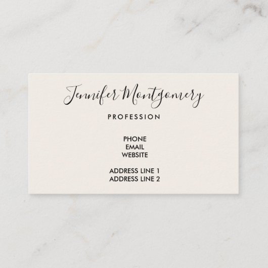 Carte De Visite Elégant Bouquet de fleurs rose (Dos)