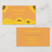 Carte De Visite Elégant bouquet de jardin de tournesols (Devant / Derrière)