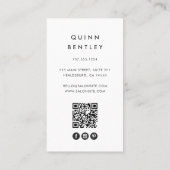 Carte De Visite Elégant Bouquet floral foncé | Code QR vertical (Dos)