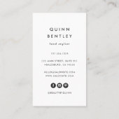 Carte De Visite Elégant Bouquet floral foncé | Code QR vertical (Dos)