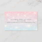 Carte De Visite Élégant Bow en ruban rose moderne, Bokeh Parties s (Dos)