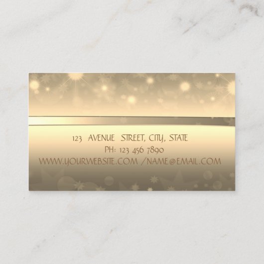 Carte De Visite Elégant Bow Or Faux (Dos)