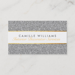 Carte De Visite ELEGANT brillant brillant feuille or parties scint