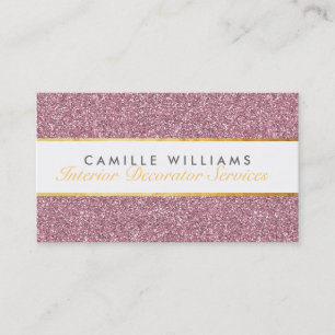 Carte De Visite ELEGANT brillant brillant feuille or parties scint
