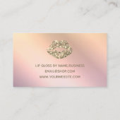 Carte De Visite Élégant brillant de lèvre rose brillant (Dos)