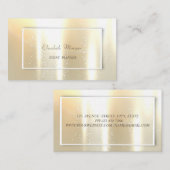 Carte De Visite Élégant brillant, Faux Gold (Devant / Derrière)
