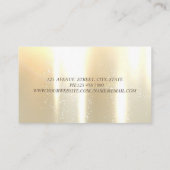 Carte De Visite Élégant brillant, Or Faux, Lèvres rouges (Dos)