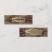 Carte de visite Elegant Bronze Métal sur métal Ski (Devant / Derrière)