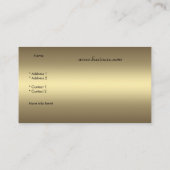 Carte De Visite Elégant Bronze Or Black Ambre bijou (Dos)