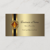 Carte De Visite Elégant Bronze Or Black Ambre bijou (Devant)