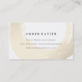 Carte De Visite Élégant brossé avec Monogramme (Dos)