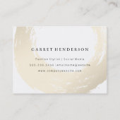 Carte De Visite Élégant brossé avec un texte de script de monogram (Dos)