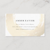 Carte De Visite Élégant brossé | Motif Gold Leaf (Dos)