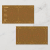 Carte De Visite Élégant Brown - affaires (Devant / Derrière)