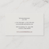 Carte De Visite Elégant Brown Linge chic et feuille d'or Look 2 (Dos)