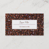 Carte De Visite Élégant Brown moderne Noir Blanc Terrazzo Motif (Devant)